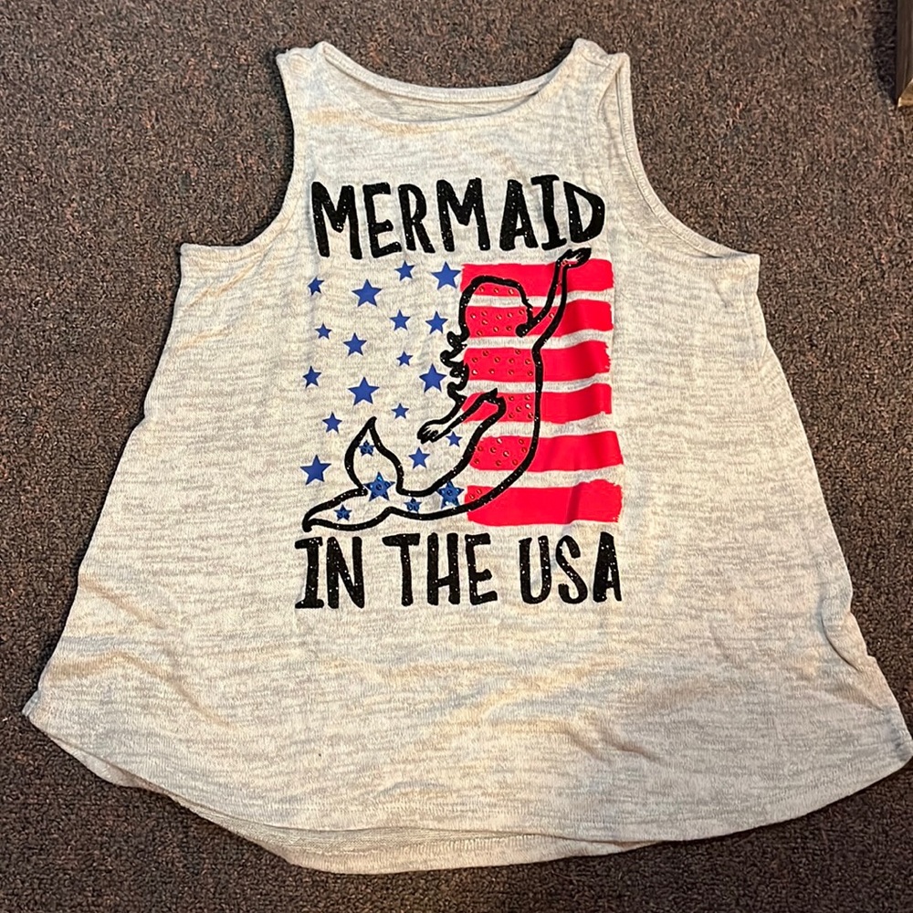 mermaid in the usa tank top